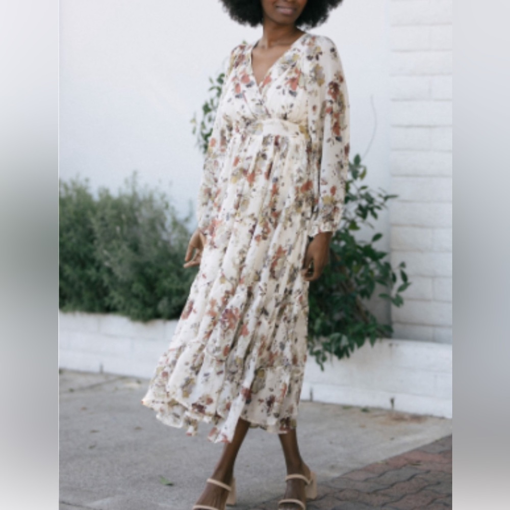 Morning Lavendar Midi Dress